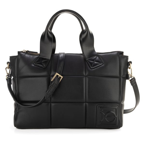 

Bolsa Tote Acolchada color Negro Talla: Unico