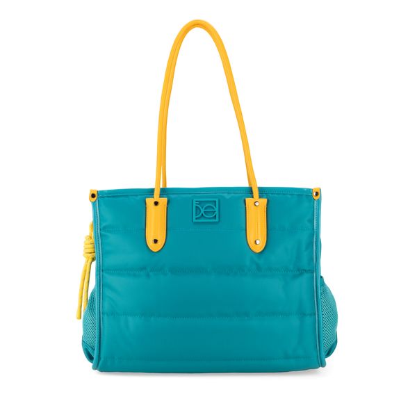 

Bolsa Tote de Viaje Textil Porta Laptop 15 Plg color Azul Turquesa Talla: 15 Plg