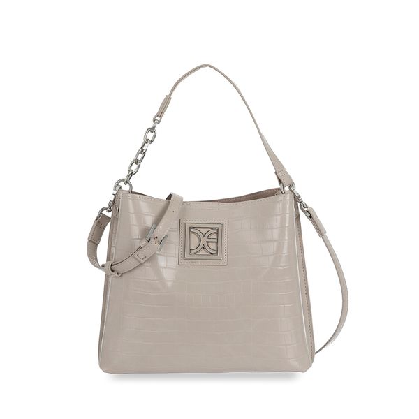 

Bolsa Crossbody Mediana Look Animal Skin Color Gris Talla: Mediana
