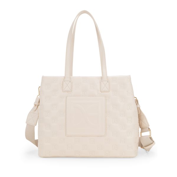 

Bolsa Tote Bordado Monograma color Beige Talla: Unico