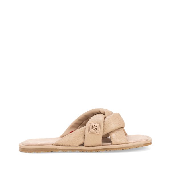 

Sandalia Flat con Suela Antiderrapante color Camel Talla: 25