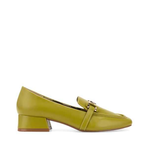 

Mocasín Tacón Ancho Punta Semi Cuadrada color Verde Talla: 24