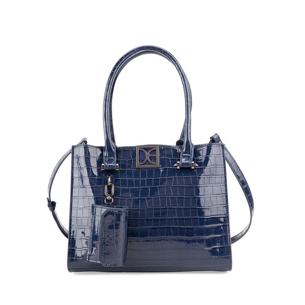 

Bolsa Satchel Mediana Con Monedero Color Azul Talla: Unico