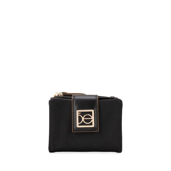 

Cartera Mediana Flap Textil Color Negro Talla: Unico