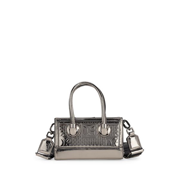 

Bolsa Satchel Miniatura Monograma Troquelado Color Inox Talla: Unico