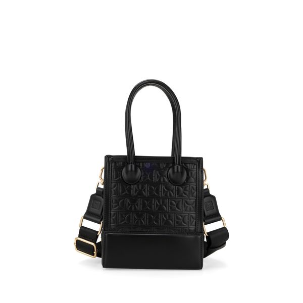 

Bolsa Tote Chica Monograma Troquelado Color Negro Talla: Unico
