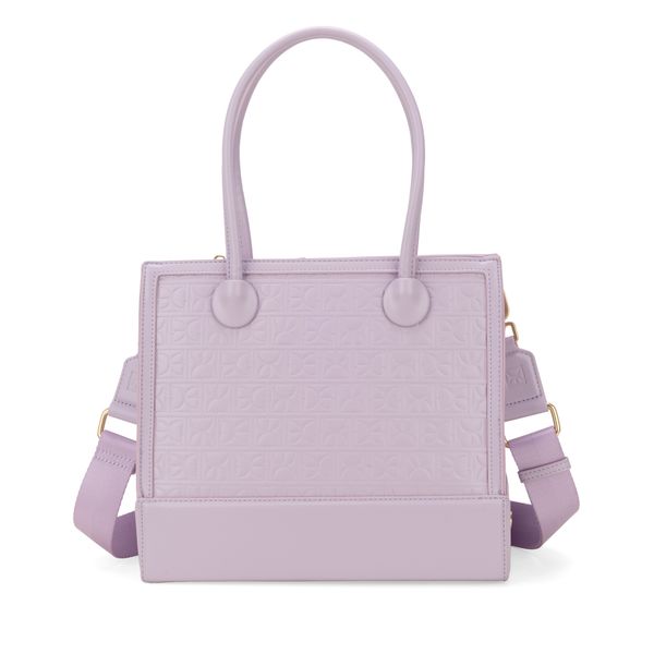 

Bolsa Satchel Mediana Monograma Troquelado Color Lila Talla: Unico