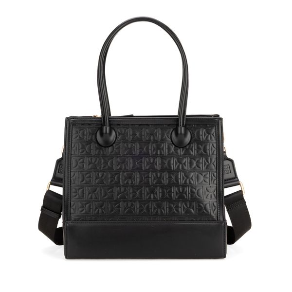 

Bolsa Satchel Mediana Monograma Troquelado Color Negro Talla: Unico