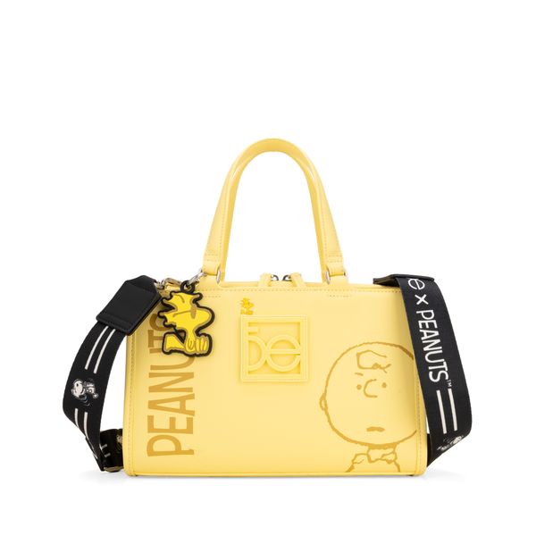 

Bolsa Satchel Chica Peanuts x Oe color Amarillo Talla: Unico