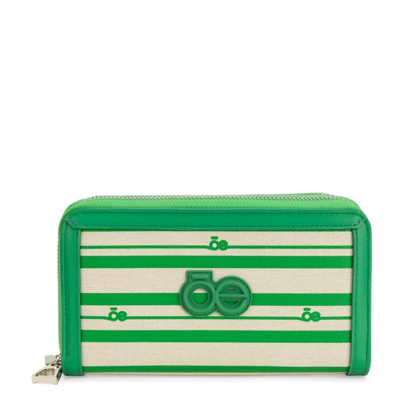 

Cartera Grande Cierre Doble Color Verde Talla: Unico