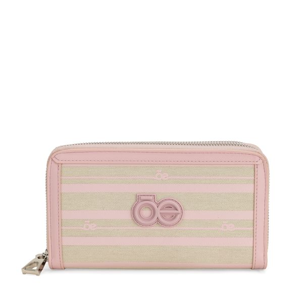 

Cartera Grande Cierre Doble Color Rosa Talla: Unico