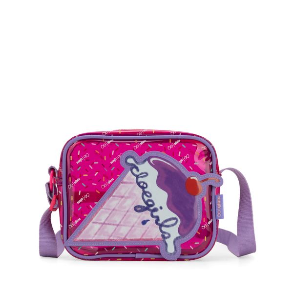 

Bolsa Crossbody Mediana De Mica Transparente Color Rosa Talla: Unico