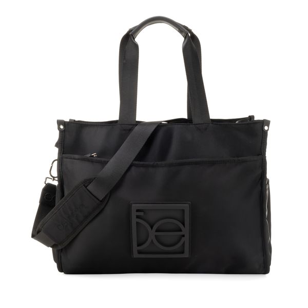 

Pañalera Tote Nylon Con Accesorios Color Negro Talla: Unico
