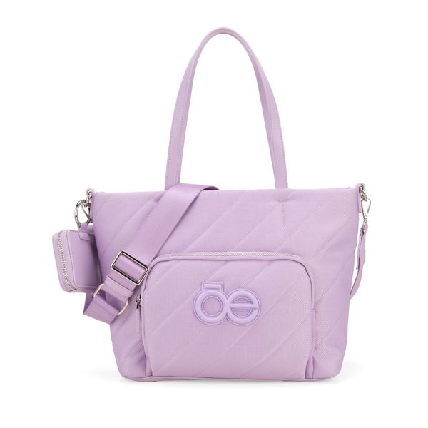 

Bolsa Tote Bordado Con Monedero Color Lila Talla: Unico