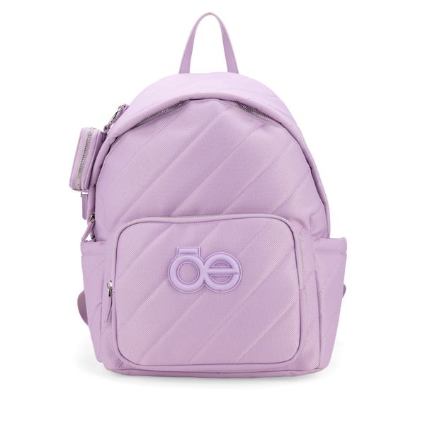 

Mochila Maxi Bordada Con Monedero Color Lila Talla: Unico