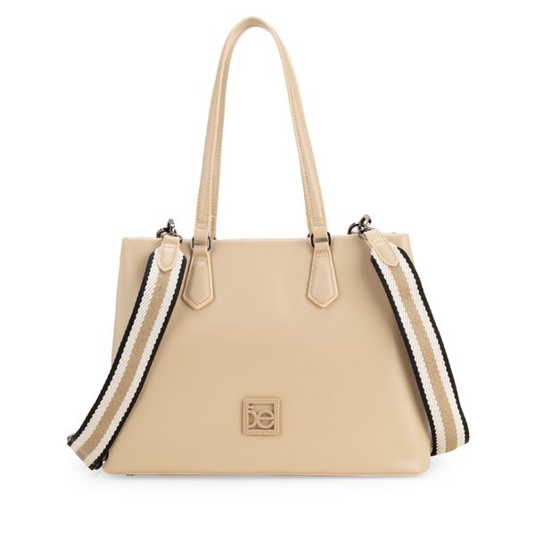 

Bolso Satchel Grande Clásico Color Beige Talla: Unico