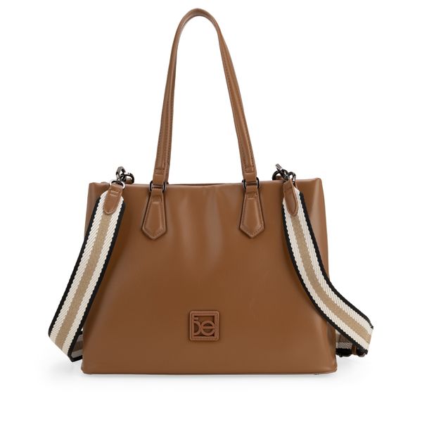 

Bolso Satchel Grande Clásico Color Camel Talla: Unico