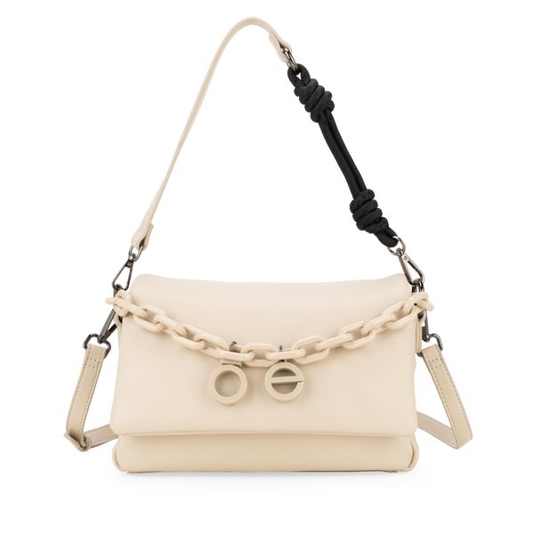 

Bolsa Crossbody Chica Con Cadena Acrílica Color Beige Talla: Unico