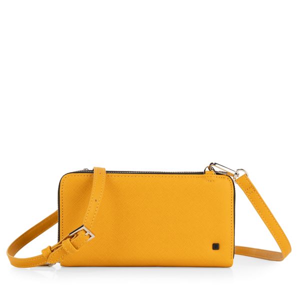 

Cartera Grande Cierre Doble Con Asa Larga Color Amarillo Talla: Unico