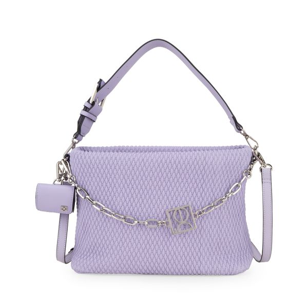 

Bolsa Satchel Mediana Look Tejido Con Cadena Color Lila Talla: Unico