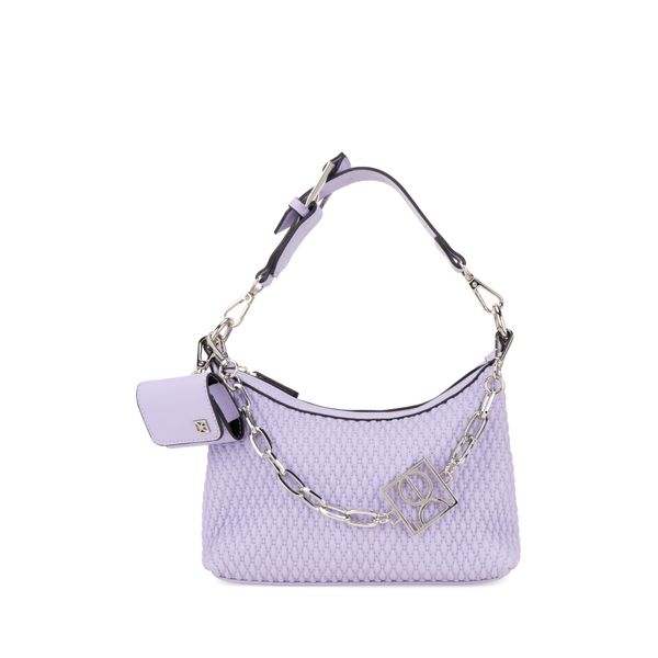 

Bolsa Hobo Chica Look Tejido Con Cadena Color Lila Talla: Unico