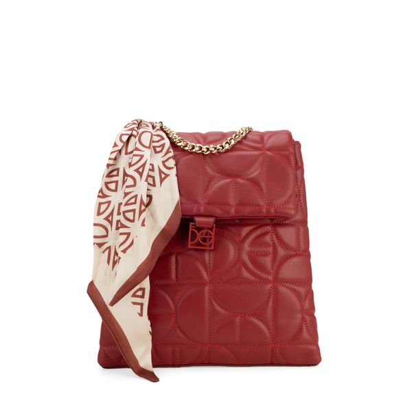 

Mochila Mediana Con Mascada Color Rojo Talla: Unico