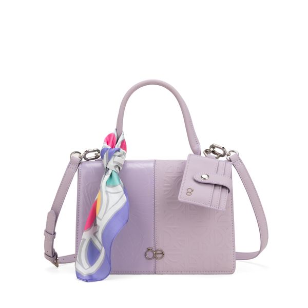 

Bolsa Briefase Chica Con Mascada Color Lila Talla: Unico