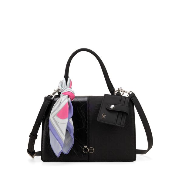 

Bolsa Briefase Chica Con Mascada Color Negro Talla: Unico