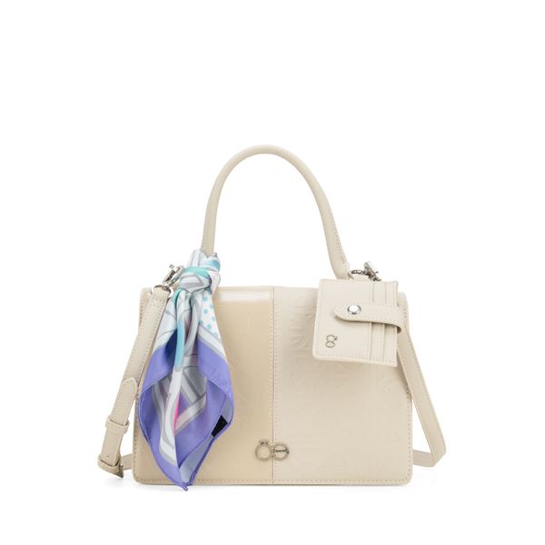 

Bolsa Briefase Chica Con Mascada Color Beige Talla: Unico