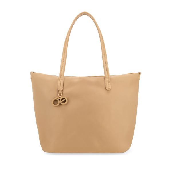 

Bolsa Tote Maxi Con Charm Color Nude Talla: Unico