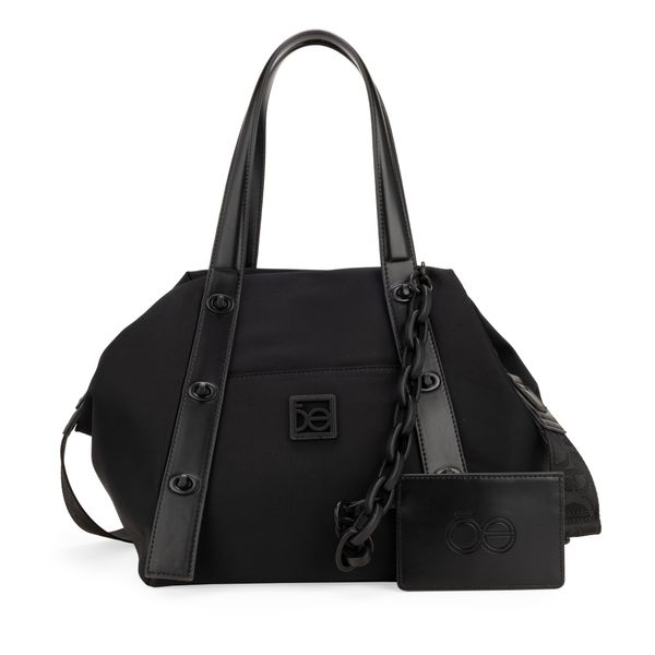 

Bolsa Satchel Grande Con Tarjetero Color Negro Talla: Unico