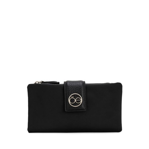 

Cartera Grande Híbrida Con Tarjetero Color Negro Talla: Unico