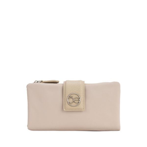 

Cartera Grande Híbrida Con Tarjetero Color Beige Talla: Unico