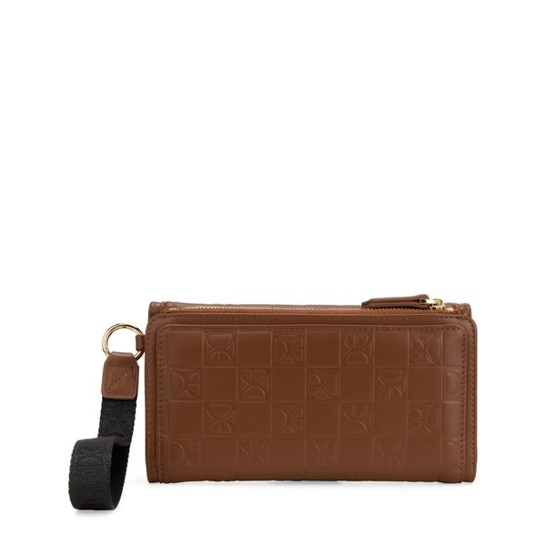 

Cartera Flap Grande Con Maneral Color Café Talla: Unico