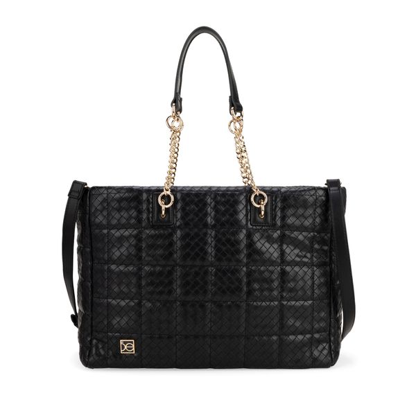 

Bolsa Tote Grande Diseño Tejido Color Negro Talla: Unico