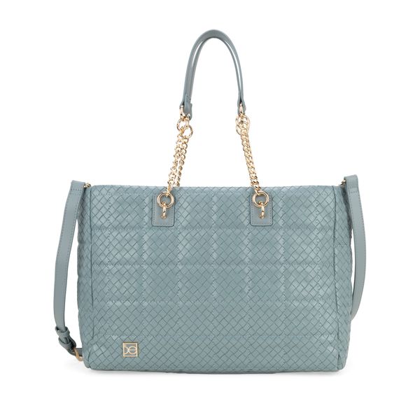 

Bolsa Tote Grande Diseño Tejido Color Celeste Talla: Unico