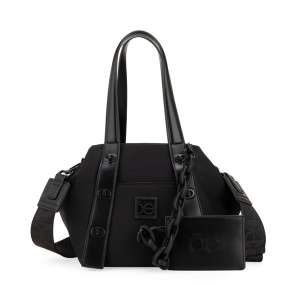 

Bolsa Satchel Mediana Con Tarjetero Color Negro Talla: Unico