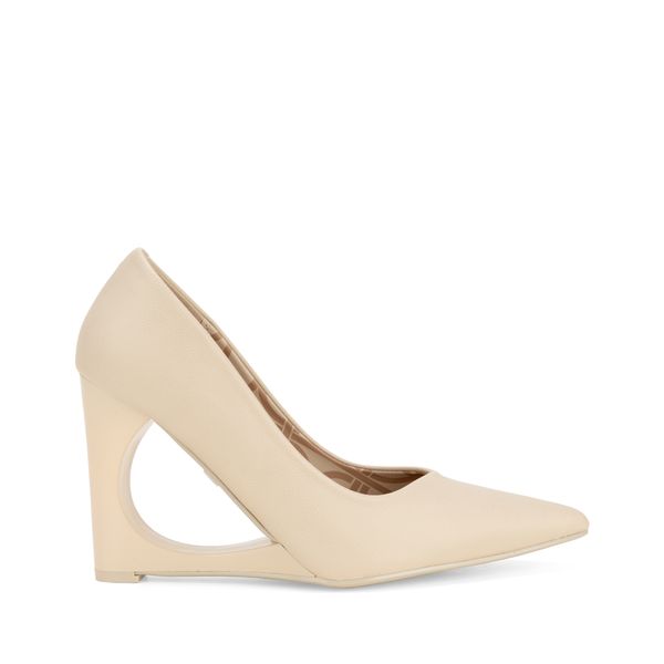 

Zapatilla Tacón Cuña Diseño Puntal Color Beige Talla: 24
