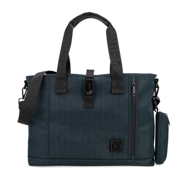 

Bolsa Tote Con Porta Gadget Desprendible Color Azul Marino Talla: Unico