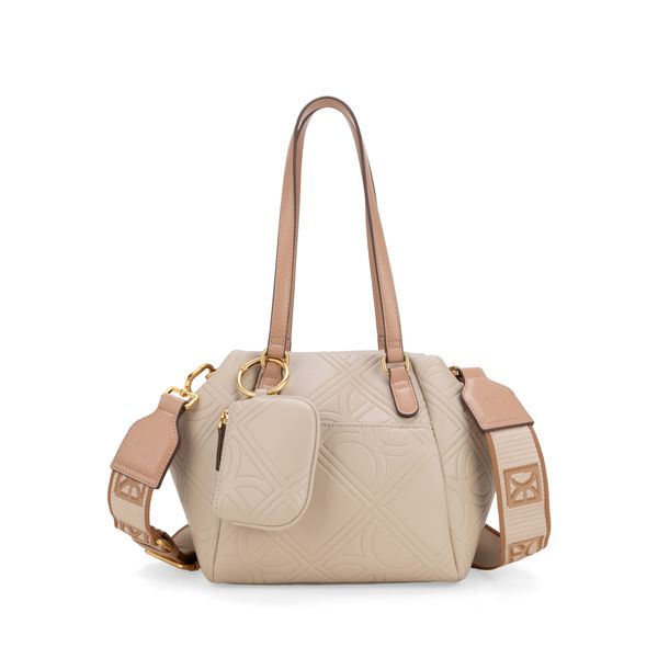 

Bolsa Satchel Mediana Con Monedero Color Fango Talla: Unico
