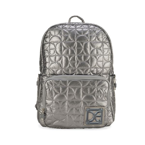 

Pañalera Mochila Acolchada Con Accesorios Color Plata Talla: Unico