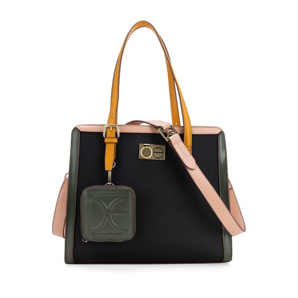 

Bolsa Satchel Grande Con Monedero Color Negro Talla: Unico