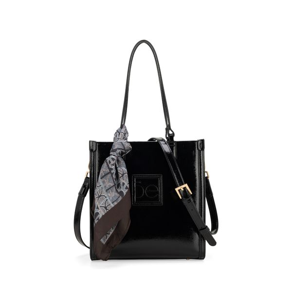 

Bolsa Tote Chica Con Mascada Color Negro Talla: Unico