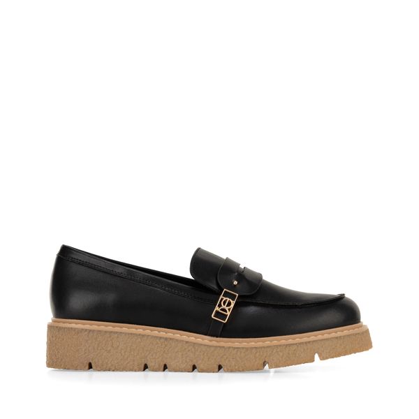 

Mocasin Flat Con Herraje De Monograma Color Negro Talla: 24