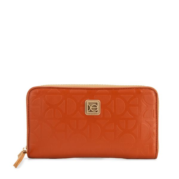 

Cartera Grande Cierre Sencillo Color Naranja Talla: Unico