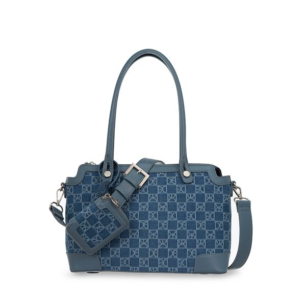 

Bolsa Satchel Textil con Monedero desprendible color Azul Talla: Unico