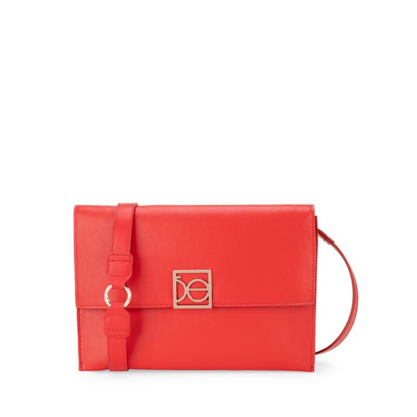 

Cartera Maxi Con Herraje De Monograma Color Rojo Talla: Unico
