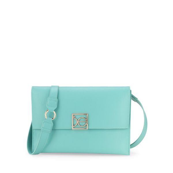 

Cartera Maxi Con Herraje De Monograma Color Turquesa Talla: Unico