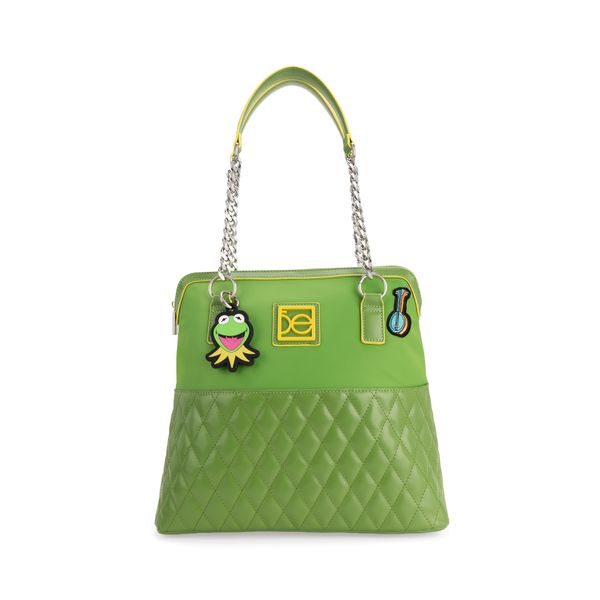 

Bolsa Tote Grande Oe x The Muppets con Charm color Verde Talla: Unico